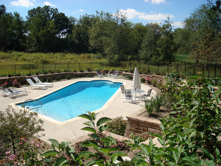 Pool with landscaping